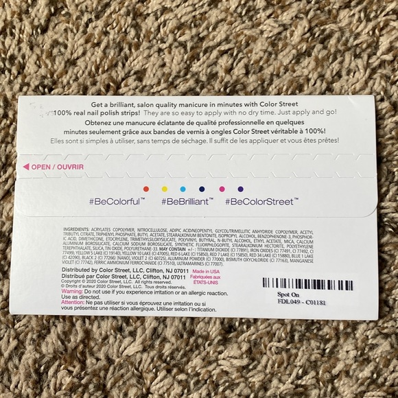 Color Street Nail Polish Strips - Spot On - Clear Nail Glitter Art - Picture 3 of 3